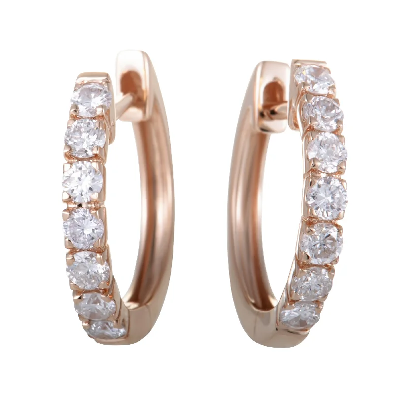 Jewelry Flash Sale – Stylish Designs At Unbeatable Rates LB Exclusive ~.75ct Small 14K Rose Gold Diamond Hoop Earrings Jewelry Flash Sale – Stylish Designs At Unbeatable Rates LB Exclusive ~.75ct Small 14K Rose Gold Diamond Hoop Earrings