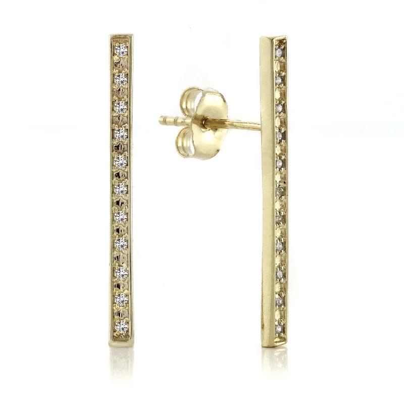 Elegant Jewelry, Exclusive Prices – Shop Now Long Bar Earrings Yellow Gold