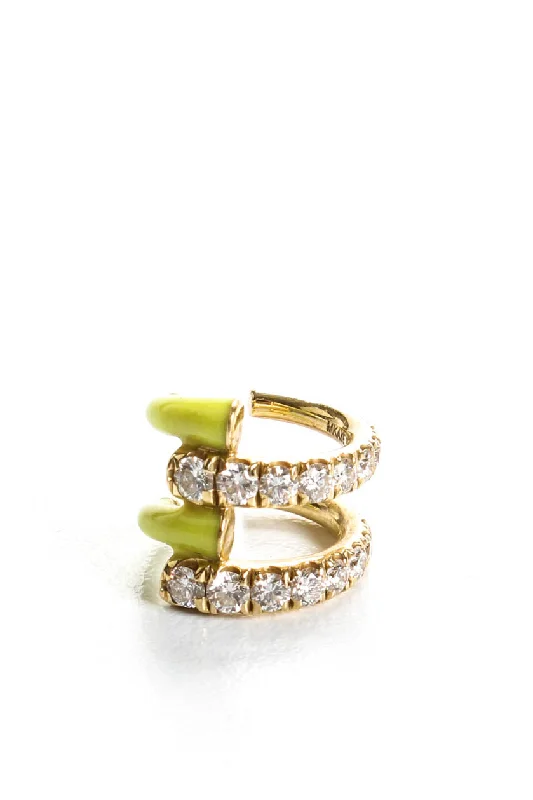 Luxury Meets Affordability – Jewelry Sale Now Live Melissa Kaye Womens 18kt Yellow Gold Diamond Yellow Enamel Cuff Earring TCW 3G Luxury Meets Affordability – Jewelry Sale Now Live Melissa Kaye Womens 18kt Yellow Gold Diamond Yellow Enamel Cuff Earring TCW 3G