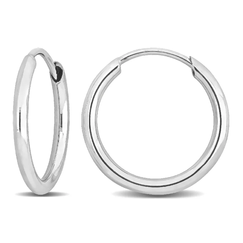 Your Perfect Accessory Now At The Best Price Mimi & Max 13mm Hoop Earrings in 14k White Gold Your Perfect Accessory Now At The Best Price Mimi & Max 13mm Hoop Earrings in 14k White Gold