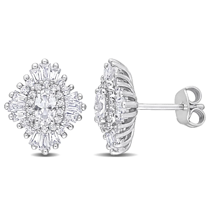 Limited-Time Offer On Premium Jewelry Collections Mimi & Max 2 7/8 CT TGW Created White Sapphire Starburst Earrings in Sterling Silver Limited-Time Offer On Premium Jewelry Collections Mimi & Max 2 7/8 CT TGW Created White Sapphire Starburst Earrings in Sterling Silver