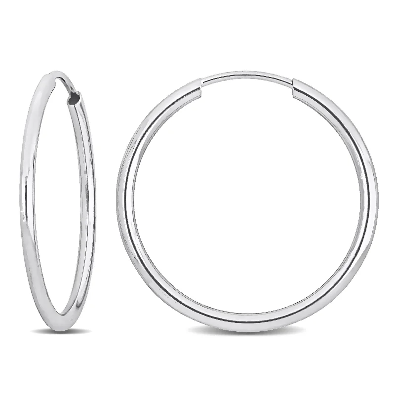 Make Your Outfit Shine With Discounted Jewelry Mimi & Max 20mm Hoop Earrings in 14k White Gold Make Your Outfit Shine With Discounted Jewelry Mimi & Max 20mm Hoop Earrings in 14k White Gold