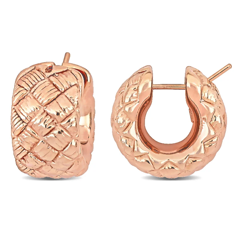 Unique Jewelry Designs Now At Discounted Rates Mimi & Max 21mm Lattice-Style Hoop Earrings in 14k Rose Gold Unique Jewelry Designs Now At Discounted Rates Mimi & Max 21mm Lattice-Style Hoop Earrings in 14k Rose Gold