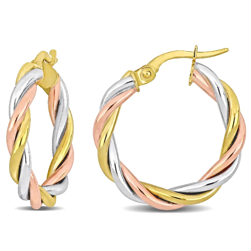 Luxury Jewelry Clearance – Shop Premium Styles Now Mimi & Max 21mm Twisted Hoop Earrings in 3-Tone Yellow, Rose, and White 10k Gold Luxury Jewelry Clearance – Shop Premium Styles Now Mimi & Max 21mm Twisted Hoop Earrings in 3-Tone Yellow, Rose, and White 10k Gold