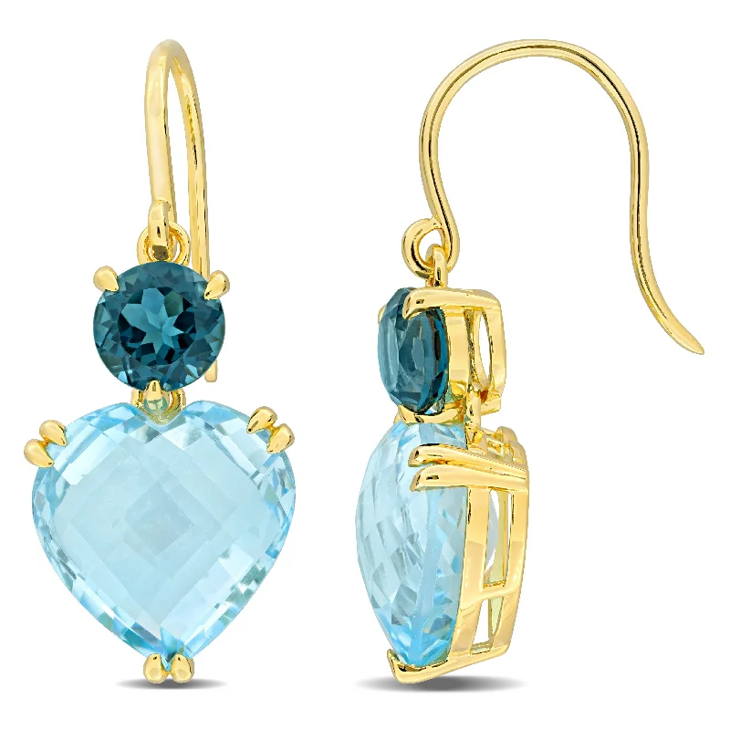 Save On Luxury Jewelry Pieces – Limited-Time Offers Mimi & Max 25 5/8ct TGW Sky Blue & London Blue Topaz Shepherd Hook Earrings in Yellow Plated Silver Save On Luxury Jewelry Pieces – Limited-Time Offers Mimi & Max 25 5/8ct TGW Sky Blue & London Blue Topaz Shepherd Hook Earrings in Yellow Plated Silver
