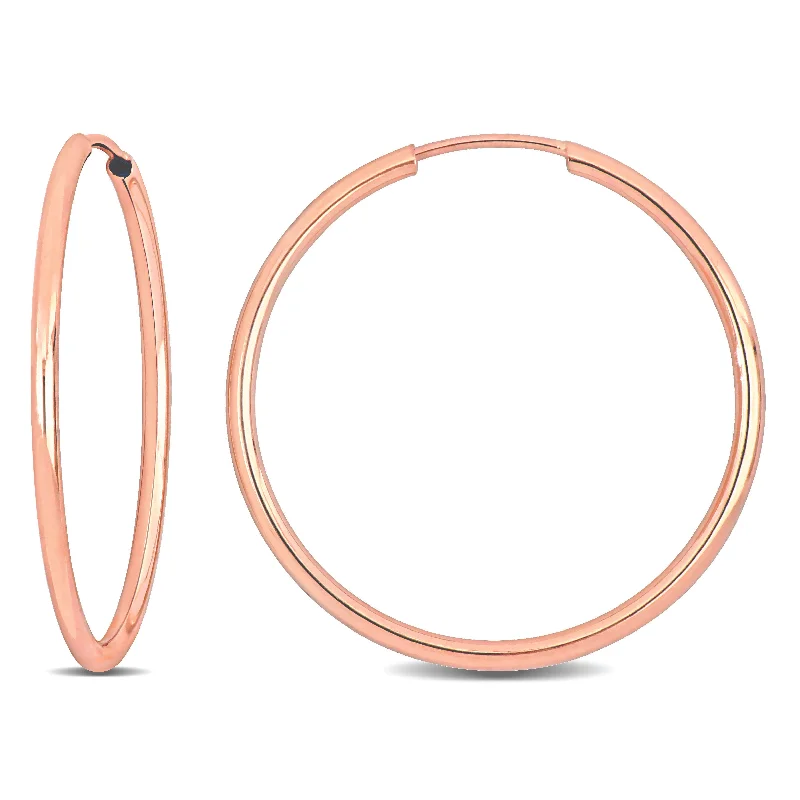 Best Jewelry Sale Prices – Limited-Time Offer Mimi & Max 25mm Hoop Earrings in 14k Rose Gold