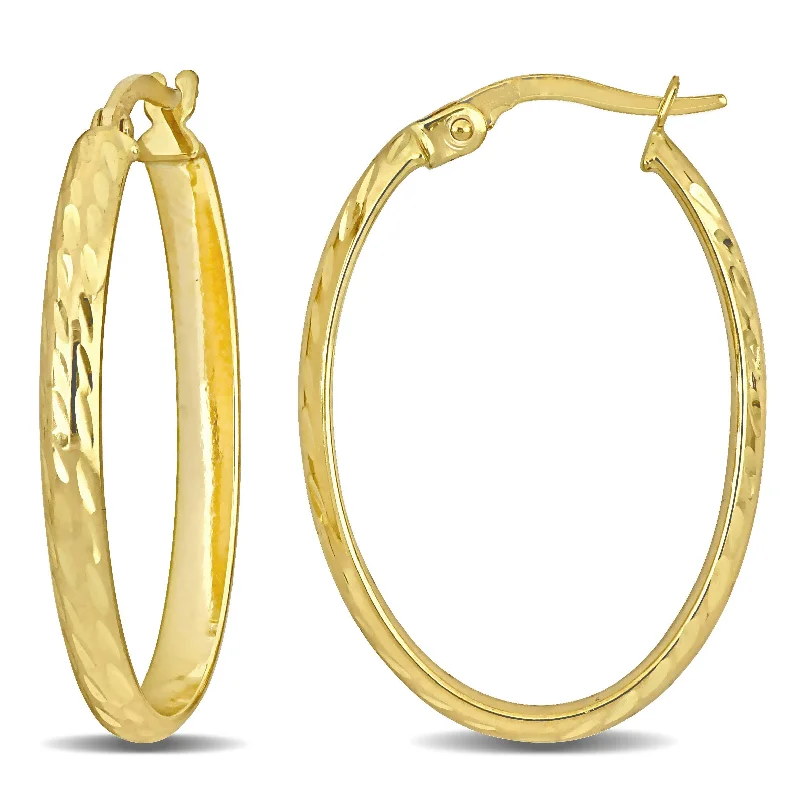 Timeless Jewelry Styles At Wallet-Friendly Prices Mimi & Max 29mm Oval Textured Hoop Earrings in 10k Yellow Gold Timeless Jewelry Styles At Wallet-Friendly Prices Mimi & Max 29mm Oval Textured Hoop Earrings in 10k Yellow Gold