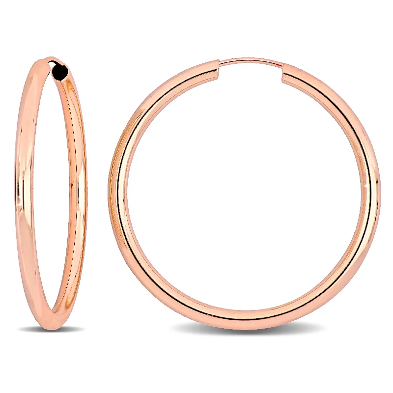 Shop High-Quality Jewelry At Jaw-Dropping Discounts Mimi & Max 30mm Hoop Earrings in 14k Rose Gold Shop High-Quality Jewelry At Jaw-Dropping Discounts Mimi & Max 30mm Hoop Earrings in 14k Rose Gold