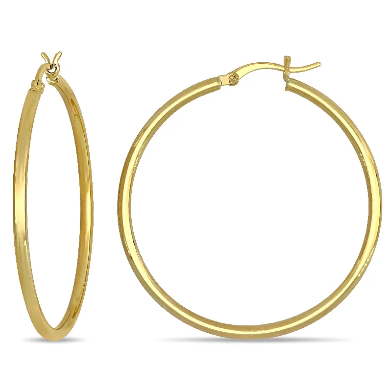 Final Call For Exquisite Jewelry At Reduced Rates Mimi & Max 40mm Hoop Earrings in 10k Yellow Gold Final Call For Exquisite Jewelry At Reduced Rates Mimi & Max 40mm Hoop Earrings in 10k Yellow Gold