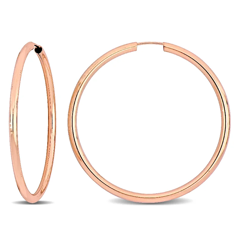 Elevate Your Outfit With Discounted Statement Jewelry Mimi & Max 40mm Hoop Earrings in 14k Rose Gold Elevate Your Outfit With Discounted Statement Jewelry Mimi & Max 40mm Hoop Earrings in 14k Rose Gold
