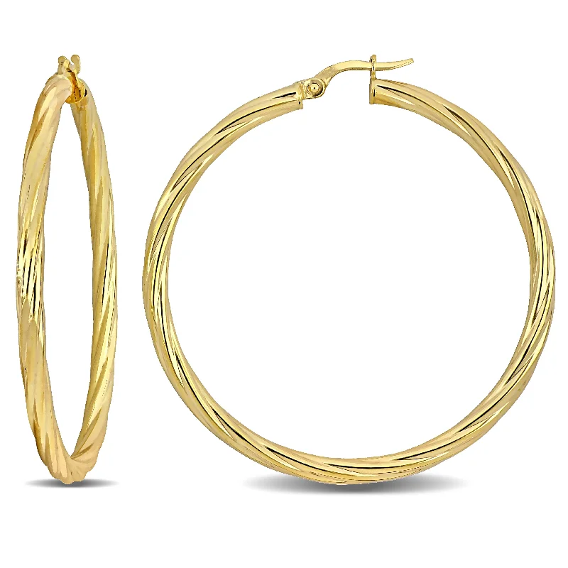 Shop Signature Jewelry Styles At Exclusive Prices Mimi & Max 46.5mm Twisted Hoop Earrings in 14k Yellow Gold Shop Signature Jewelry Styles At Exclusive Prices Mimi & Max 46.5mm Twisted Hoop Earrings in 14k Yellow Gold