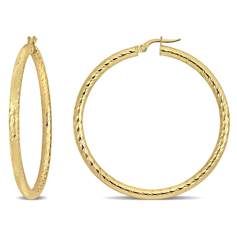 Luxury Meets Affordability – Jewelry Sale Live Now Mimi & Max 47mm Textured Hoop Earrings in 14k Yellow Gold Luxury Meets Affordability – Jewelry Sale Live Now Mimi & Max 47mm Textured Hoop Earrings in 14k Yellow Gold