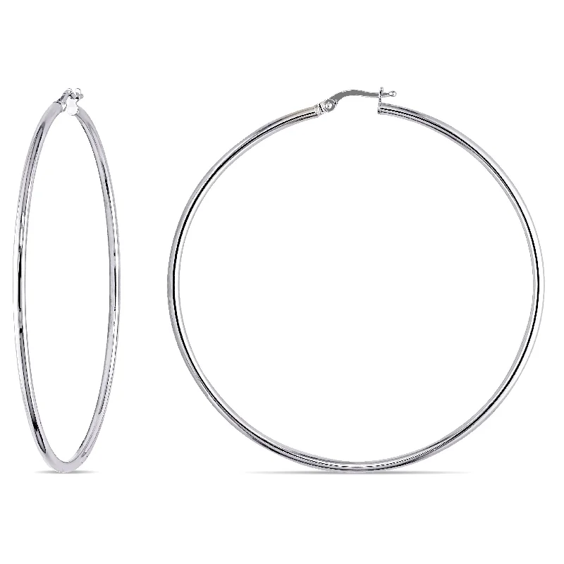 Unmissable Jewelry Clearance – Final Reductions Mimi & Max 65mmHoop Earrings in 10k Polished White Gold Unmissable Jewelry Clearance – Final Reductions Mimi & Max 65mmHoop Earrings in 10k Polished White Gold