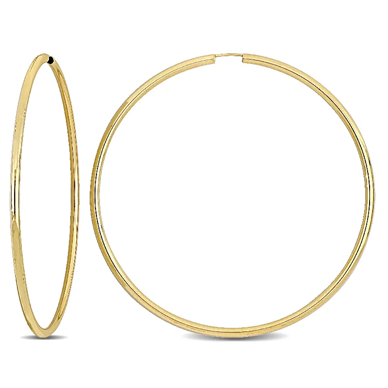 Your Dream Jewelry At Dream Prices Mimi & Max 70mm Hoop Earrings in 14k Yellow Gold Your Dream Jewelry At Dream Prices Mimi & Max 70mm Hoop Earrings in 14k Yellow Gold