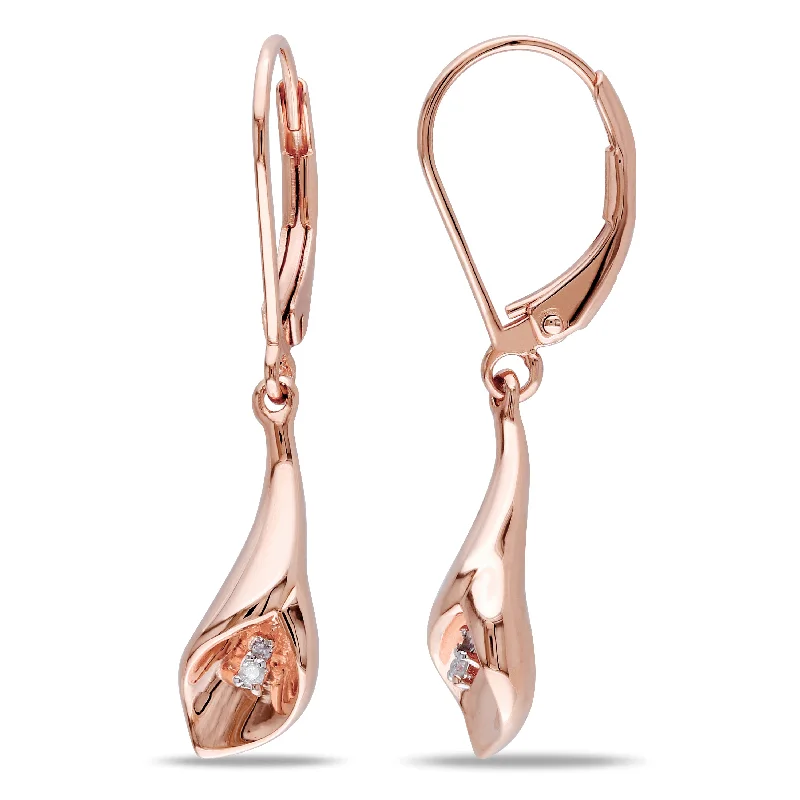 Exclusive Online Discounts On Stylish Jewelry Mimi & Max Diamond Calla Lily Leverback Earrings in Pink Plated Sterling Silver Exclusive Online Discounts On Stylish Jewelry Mimi & Max Diamond Calla Lily Leverback Earrings in Pink Plated Sterling Silver