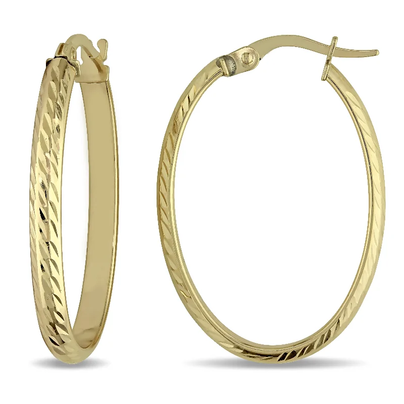 Fashion-Forward Jewelry At Exclusive Discounts Mimi & Max Edged Hinged Hoop Earrings in Textured 10k Yellow Gold Fashion-Forward Jewelry At Exclusive Discounts Mimi & Max Edged Hinged Hoop Earrings in Textured 10k Yellow Gold
