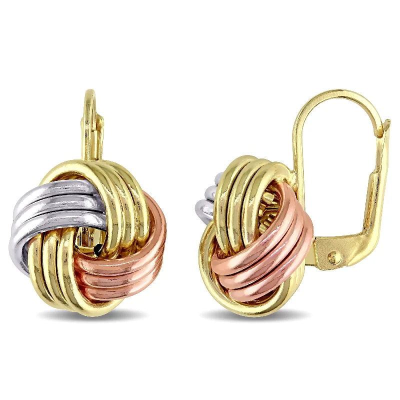 Flash Sale On Elegant Jewelry – Don't Miss Out Mimi & Max Entwined Love Knot Leverback Earrings in 3-Tone Yellow, Rose and White 10k Gold Flash Sale On Elegant Jewelry – Don't Miss Out Mimi & Max Entwined Love Knot Leverback Earrings in 3-Tone Yellow, Rose and White 10k Gold