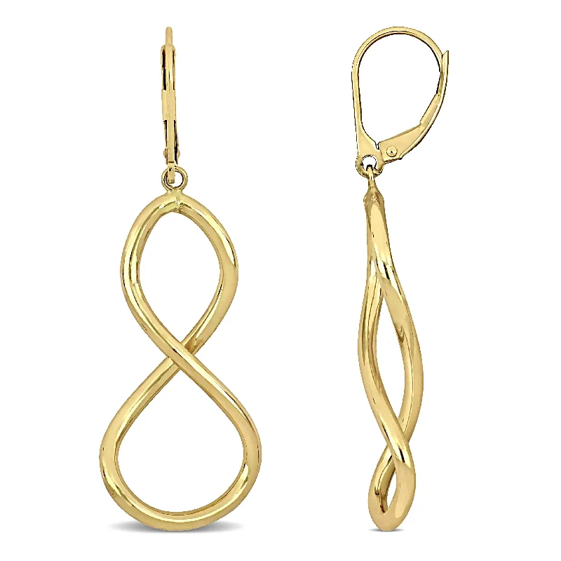 Timeless Elegance At Unbelievable Discounts Mimi & Max Figure Eight Leverback Earrings in 10k Yellow Gold Timeless Elegance At Unbelievable Discounts Mimi & Max Figure Eight Leverback Earrings in 10k Yellow Gold