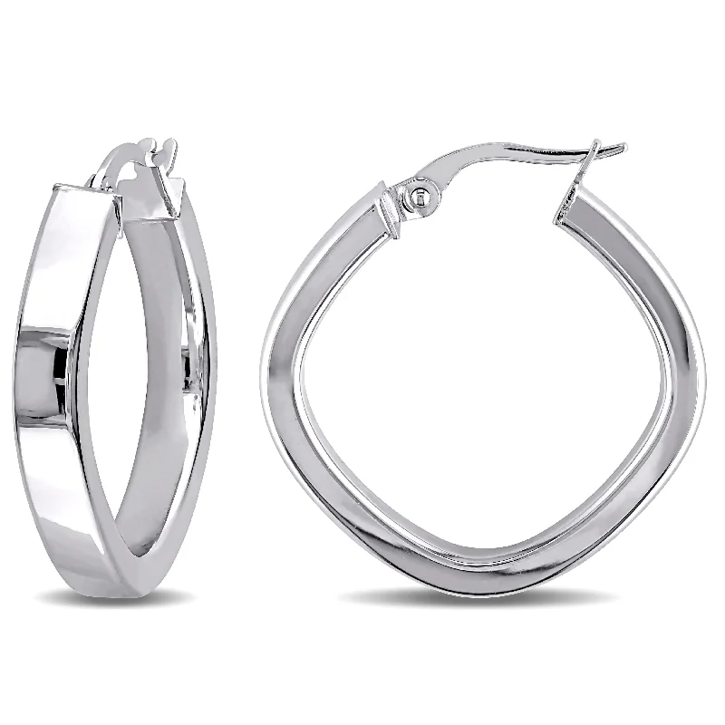 Upgrade Your Jewelry Collection For Less Mimi & Max Geometric Hoop Earrings in 10k Polished White Gold Upgrade Your Jewelry Collection For Less Mimi & Max Geometric Hoop Earrings in 10k Polished White Gold