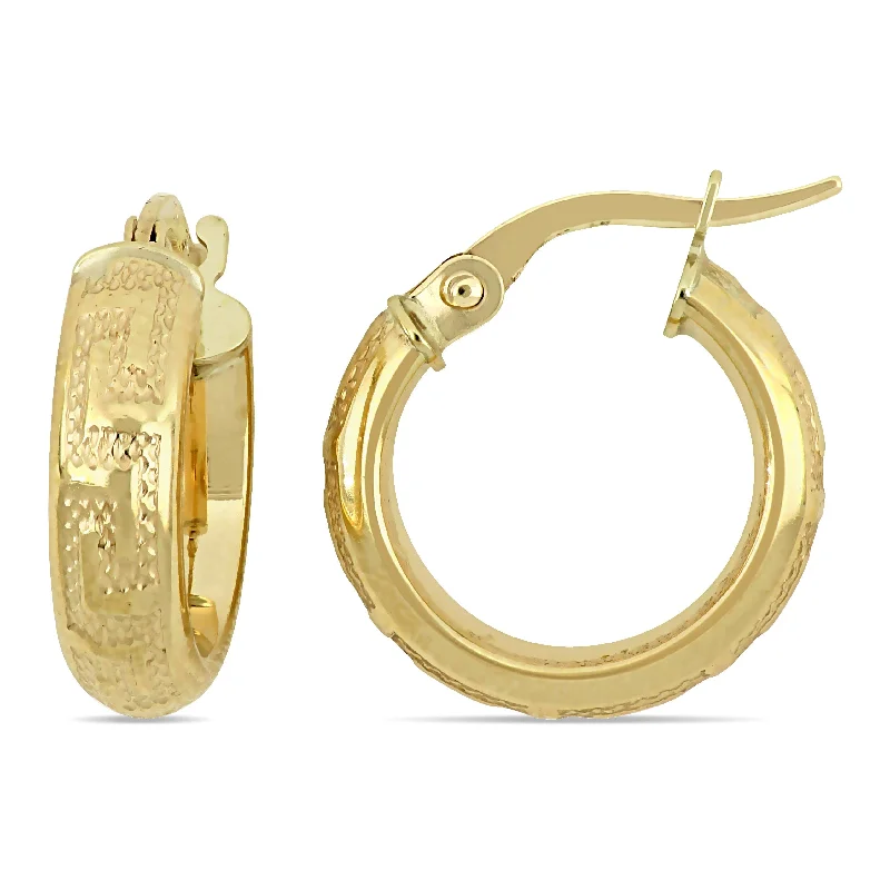 The Perfect Jewelry Piece At The Perfect Discount Mimi & Max Textured Hoop Earrings in 10k Yellow Gold The Perfect Jewelry Piece At The Perfect Discount Mimi & Max Textured Hoop Earrings in 10k Yellow Gold