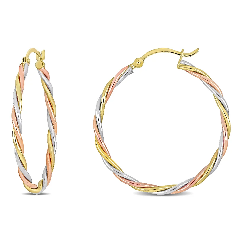 Best Jewelry Sale – Shop Exclusive Designs Now Mimi & Max Twisted Hoop Earrings in 3-Tone 10k White Yellow & Rose Gold Best Jewelry Sale – Shop Exclusive Designs Now Mimi & Max Twisted Hoop Earrings in 3-Tone 10k White Yellow & Rose Gold