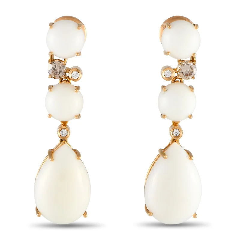 Exclusive Gemstone Jewelry At Special Prices Rabat 18K Rose Gold 0.50 ct Diamond and White Onyx Earrings RB31-091824 Exclusive Gemstone Jewelry At Special Prices Rabat 18K Rose Gold 0.50 ct Diamond and White Onyx Earrings RB31-091824