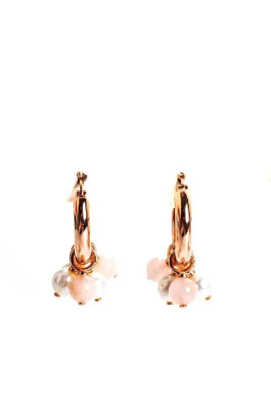 Exclusive Jewelry Sale Event – Shop Now Rarities Sterling Silver Rose Gold Plated Pink Opal Faux Pearl Hoop Earrings 1" Exclusive Jewelry Sale Event – Shop Now Rarities Sterling Silver Rose Gold Plated Pink Opal Faux Pearl Hoop Earrings 1"