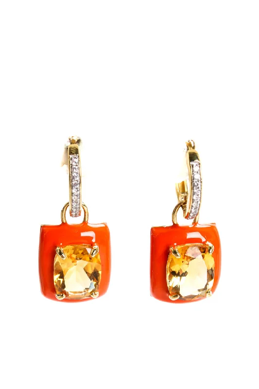 The Biggest Jewelry Sale Of The Year Is Here Rarities Womens Sterling Silver Gold Plated Citrine Spinel Enamel Hoop Earrings The Biggest Jewelry Sale Of The Year Is Here Rarities Womens Sterling Silver Gold Plated Citrine Spinel Enamel Hoop Earrings