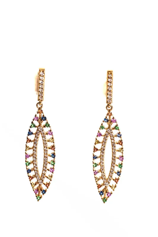 Dazzle With Discounts – Shop Jewelry On Sale Rarities Womens Sterling Silver Gold Plated Multi Sapphire Dangle Earrings 1.75" Dazzle With Discounts – Shop Jewelry On Sale Rarities Womens Sterling Silver Gold Plated Multi Sapphire Dangle Earrings 1.75"