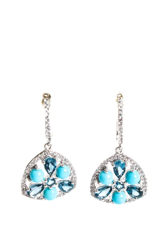 Flash Deals On Fine Jewelry – Shop Before It's Gone Rarities Womens Sterling Silver Topaz Turquoise Spinel Hoop Dangle Earrings Flash Deals On Fine Jewelry – Shop Before It's Gone Rarities Womens Sterling Silver Topaz Turquoise Spinel Hoop Dangle Earrings