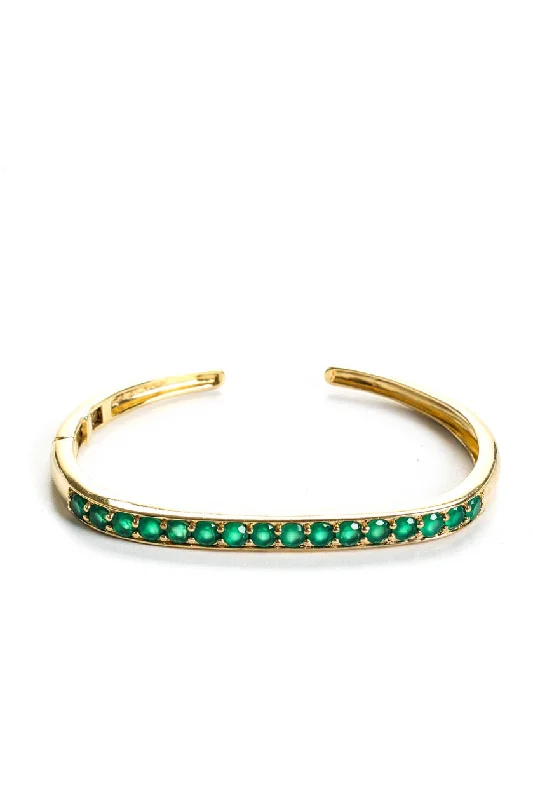 Get Your Favorite Jewelry At The Best Price Rarities Womens Sterling Silver Yellow Gold Plated Channel Set Emerald Hinge Bracelet 7.25" Get Your Favorite Jewelry At The Best Price Rarities Womens Sterling Silver Yellow Gold Plated Channel Set Emerald Hinge Bracelet 7.25"
