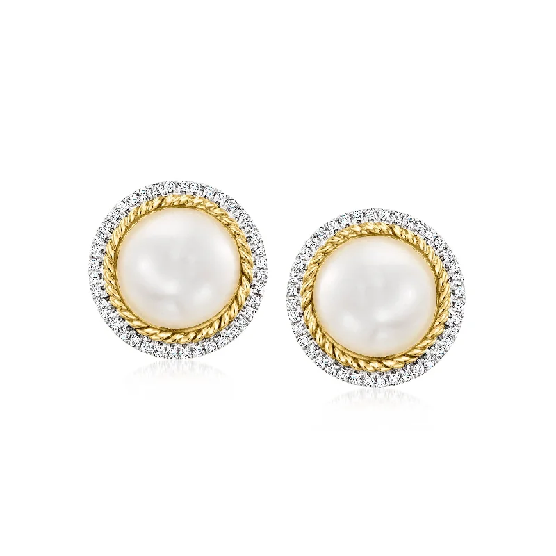 Elegant Jewelry At Unbeatable Offers – Shop Before It's Gone Ross-Simons 10-10.5mm Cultured Mabe Pearl Earrings With . Diamonds in 14kt Yellow Gold Elegant Jewelry At Unbeatable Offers – Shop Before It's Gone Ross-Simons 10-10.5mm Cultured Mabe Pearl Earrings With . Diamonds in 14kt Yellow Gold
