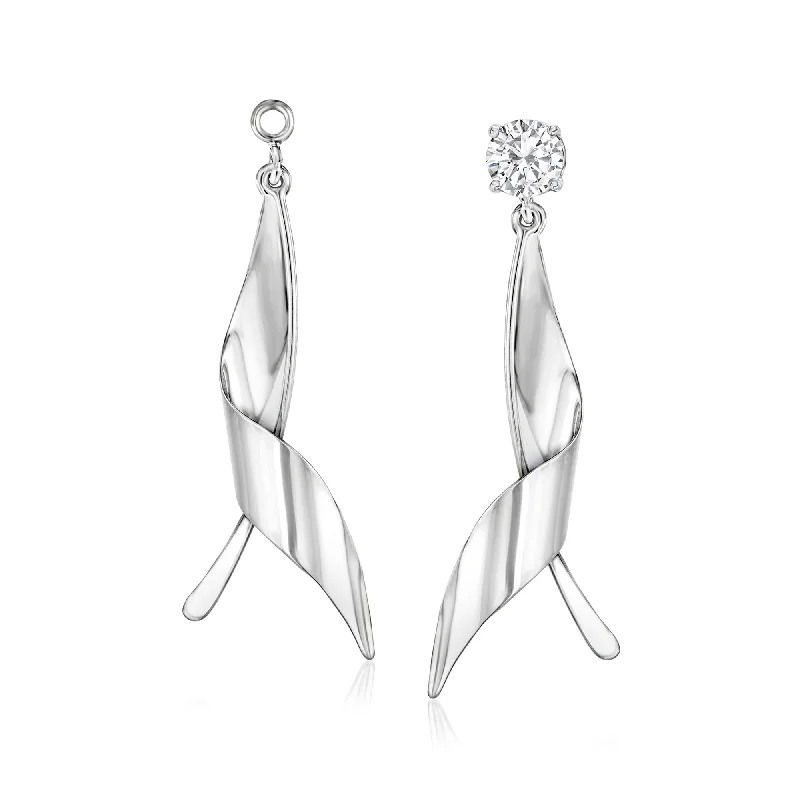 Affordable Luxury Jewelry For Every Occasion Ross-Simons 14kt White Gold Twisted Leaf Drop Earring Jackets Affordable Luxury Jewelry For Every Occasion Ross-Simons 14kt White Gold Twisted Leaf Drop Earring Jackets