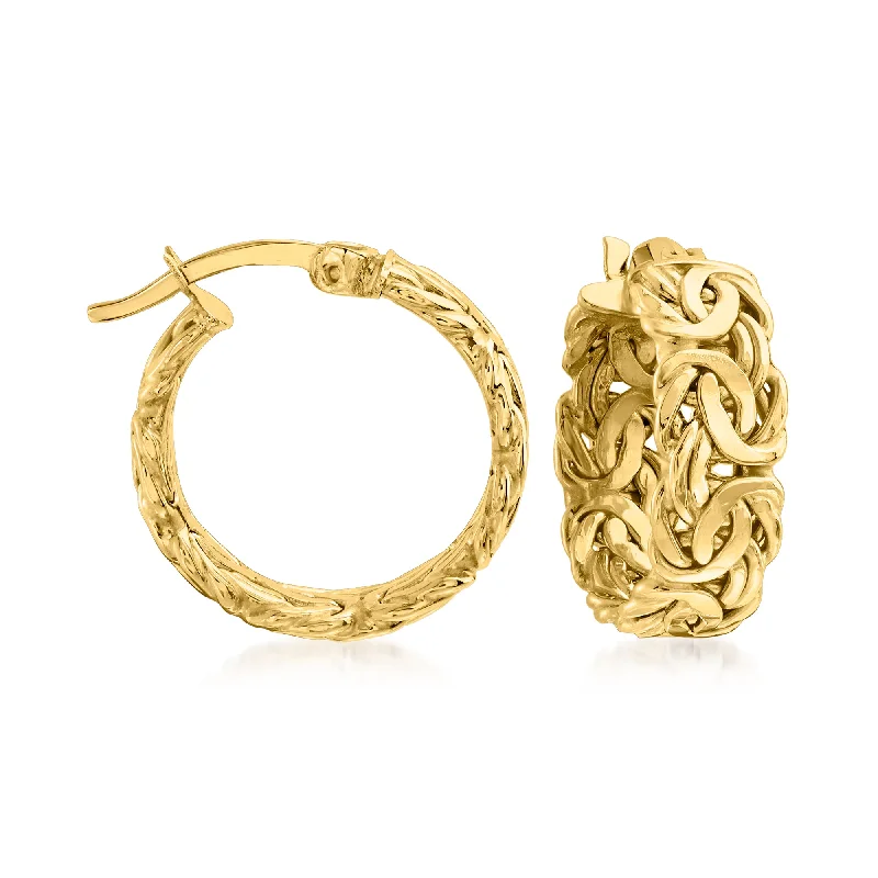 Flash Jewelry Sale – Get Stunning Pieces At Low Prices Ross-Simons 18kt Yellow Gold Byzantine-Link Hoop Earrings Flash Jewelry Sale – Get Stunning Pieces At Low Prices Ross-Simons 18kt Yellow Gold Byzantine-Link Hoop Earrings