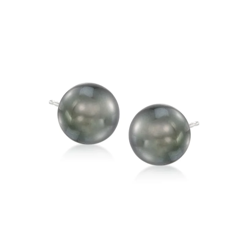 Affordable Glamour – Premium Jewelry At Special Prices Ross-Simons 8-9mm Black Cultured Tahitian Pearl Earrings in 14kt White Gold Affordable Glamour – Premium Jewelry At Special Prices Ross-Simons 8-9mm Black Cultured Tahitian Pearl Earrings in 14kt White Gold