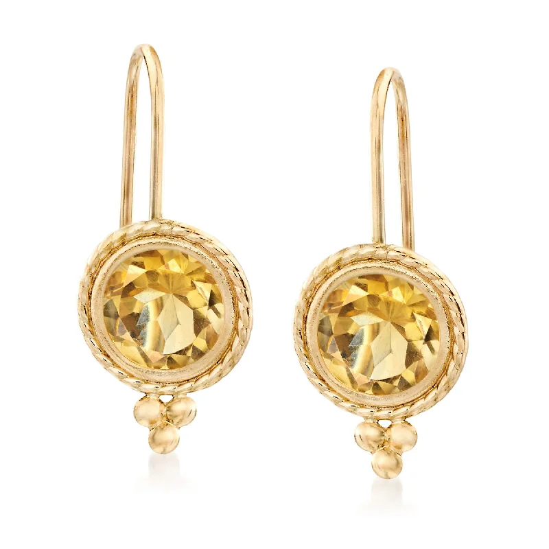 Jewelry Clearance Event – Stock Up Before It's Over Ross-Simons Citrine Drop Earrings in 14kt Yellow Gold Jewelry Clearance Event – Stock Up Before It's Over Ross-Simons Citrine Drop Earrings in 14kt Yellow Gold