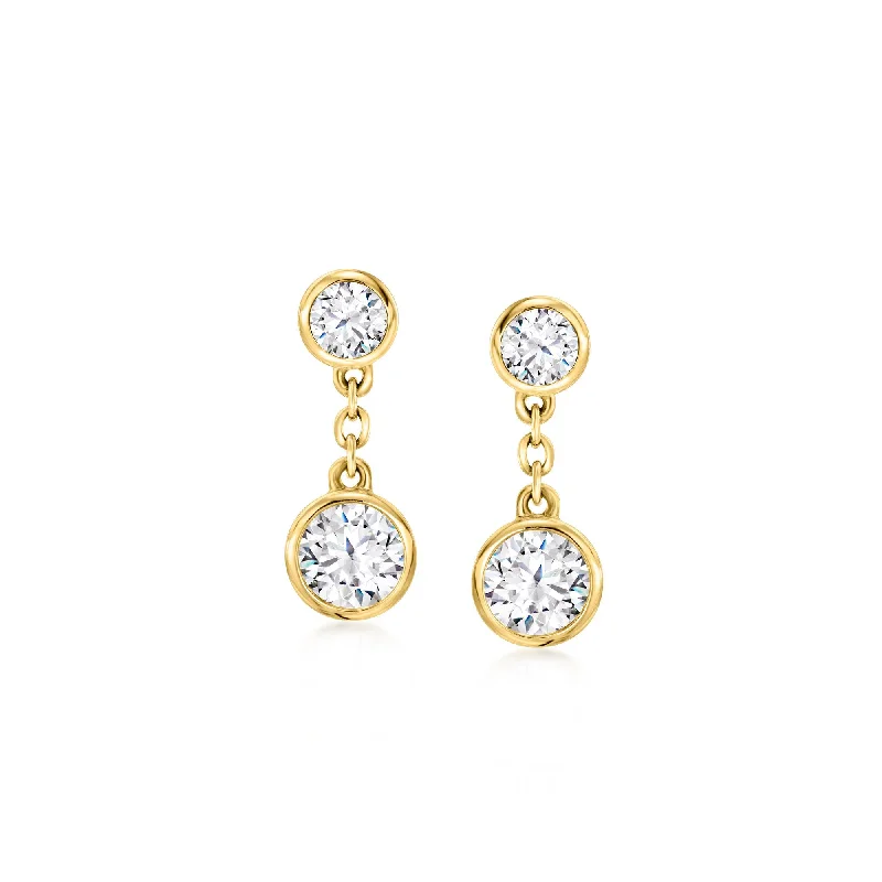 Stunning Jewelry At Even More Stunning Prices Ross-Simons Diamond Cable-Link Drop Earrings in 14kt Yellow Gold Stunning Jewelry At Even More Stunning Prices Ross-Simons Diamond Cable-Link Drop Earrings in 14kt Yellow Gold