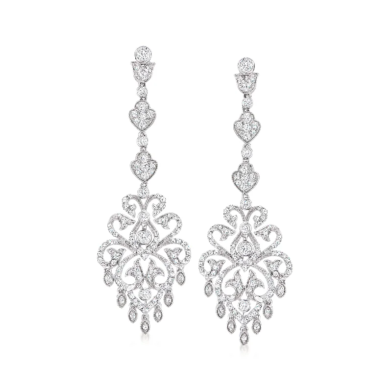 Premium Jewelry Now Available At Special Discounts Ross-Simons Diamond Chandelier Earrings in 14kt White Gold Premium Jewelry Now Available At Special Discounts Ross-Simons Diamond Chandelier Earrings in 14kt White Gold