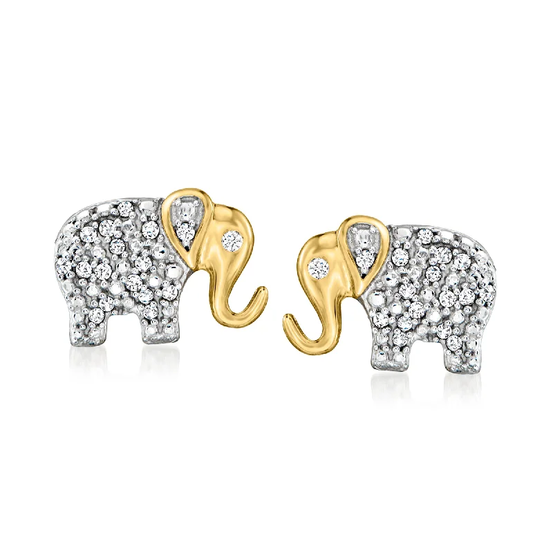 Elegant Jewelry At Unbeatable Offers – Shop Before It's Gone Ross-Simons Diamond Elephant Earrings in 18kt Gold Over Sterling Elegant Jewelry At Unbeatable Offers – Shop Before It's Gone Ross-Simons Diamond Elephant Earrings in 18kt Gold Over Sterling