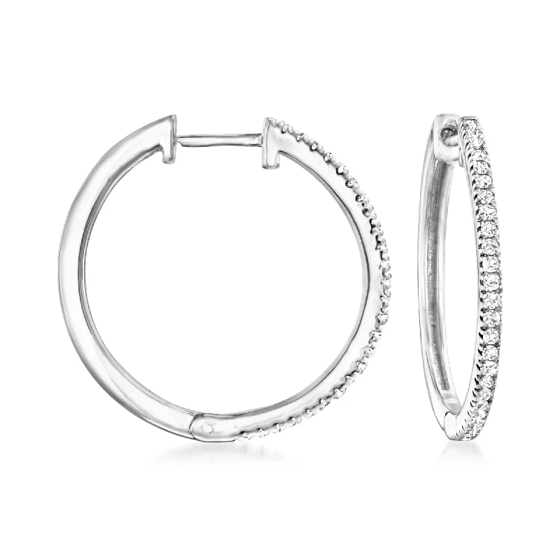 Unmissable Jewelry Clearance – Final Reductions Ross-Simons Diamond Hoop Earrings in Sterling Silver Unmissable Jewelry Clearance – Final Reductions Ross-Simons Diamond Hoop Earrings in Sterling Silver