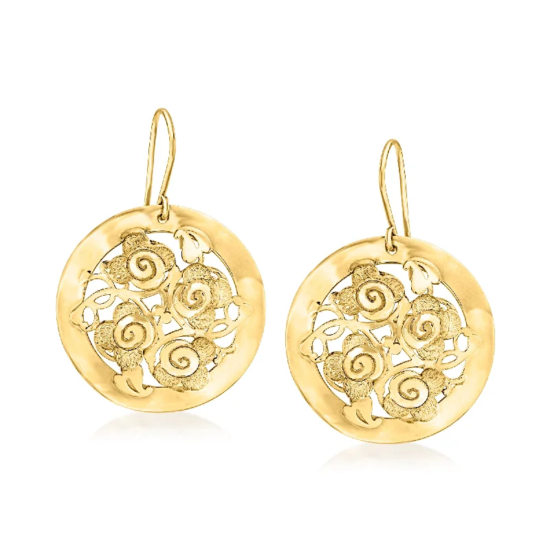 Unmissable Discounts On Timeless Jewelry Pieces Ross-Simons Italian 18kt Yellow Gold Floral Drop Earrings Unmissable Discounts On Timeless Jewelry Pieces Ross-Simons Italian 18kt Yellow Gold Floral Drop Earrings