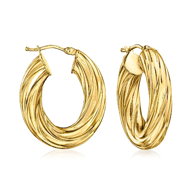 Once-A-Year Jewelry Sale – Grab Your Favorites Now Ross-Simons Italian 18kt Yellow Gold Twisted Hoop Earrings Once-A-Year Jewelry Sale – Grab Your Favorites Now Ross-Simons Italian 18kt Yellow Gold Twisted Hoop Earrings