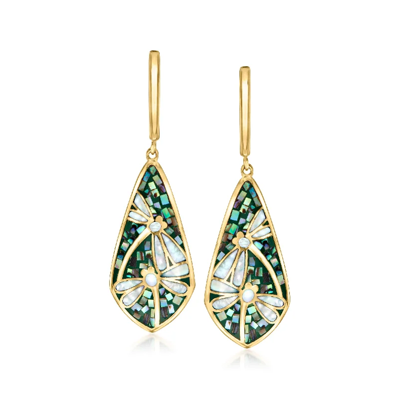 Jewelry Deals That Outshine The Rest Ross-Simons Mother-Of-Pearl and Abalone Shell Dragonfly Drop Earrings in 18kt Gold Over Sterling Jewelry Deals That Outshine The Rest Ross-Simons Mother-Of-Pearl and Abalone Shell Dragonfly Drop Earrings in 18kt Gold Over Sterling