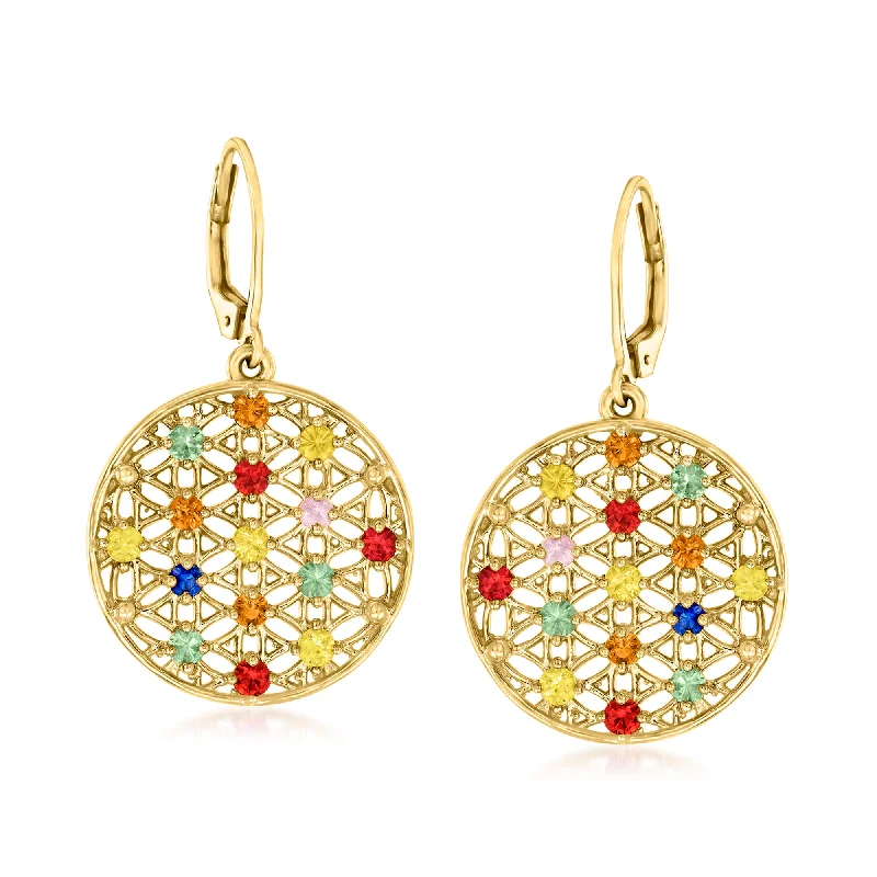 Flash Sale On Stunning Jewelry – Don't Miss Out Ross-Simons Multicolored Sapphire Drop Earrings in 18kt Gold Over Sterling Flash Sale On Stunning Jewelry – Don't Miss Out Ross-Simons Multicolored Sapphire Drop Earrings in 18kt Gold Over Sterling