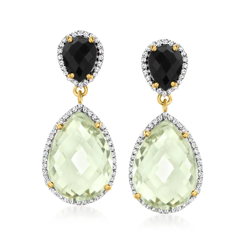 Jewelry Flash Sale – Stylish Designs At Unbeatable Rates Ross-Simons Onyx and Prasiolite Drop Earrings With . White Topaz in 18kt Gold Over Sterling Jewelry Flash Sale – Stylish Designs At Unbeatable Rates Ross-Simons Onyx and Prasiolite Drop Earrings With . White Topaz in 18kt Gold Over Sterling