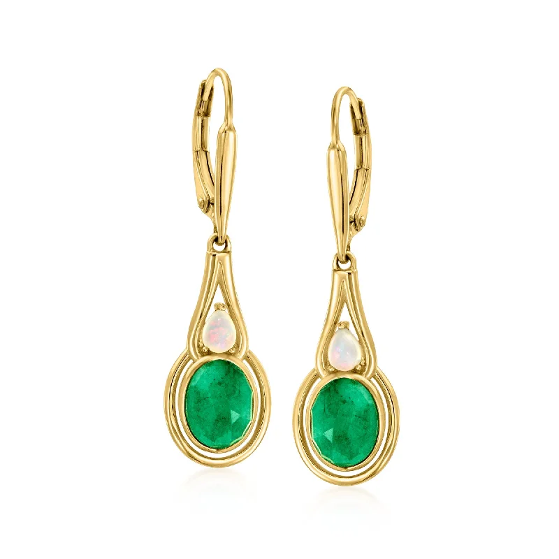 Must-Have Jewelry Pieces At Reduced Prices Ross-Simons Opal and Emerald Drop Earrings in 18kt Gold Over Sterling Must-Have Jewelry Pieces At Reduced Prices Ross-Simons Opal and Emerald Drop Earrings in 18kt Gold Over Sterling