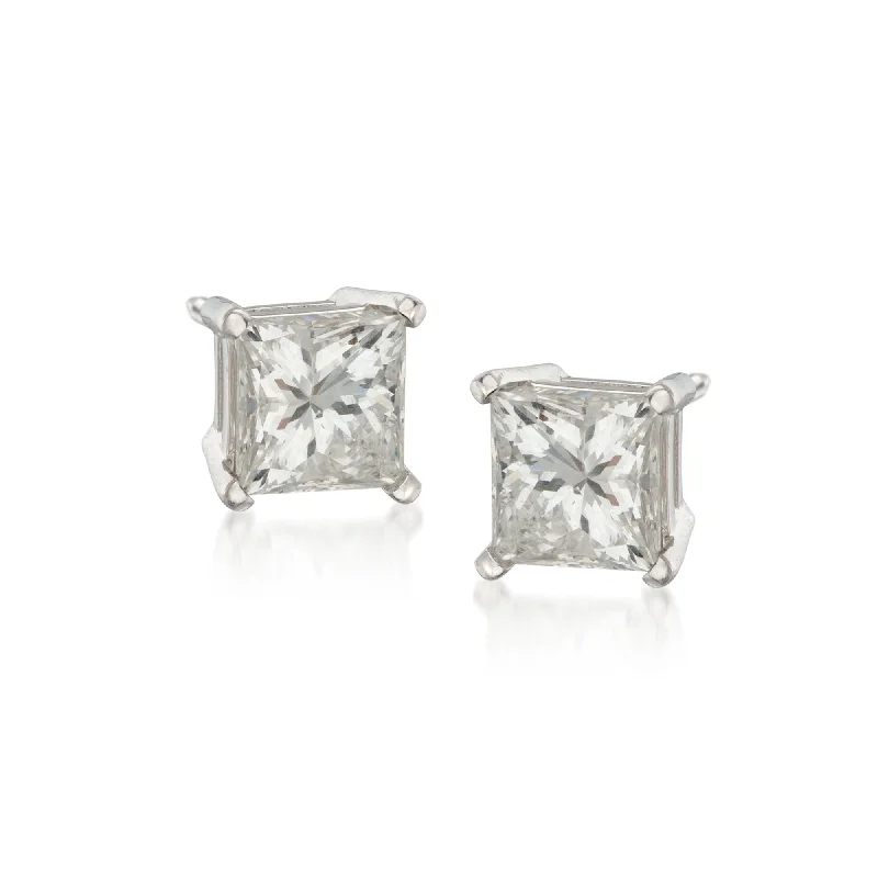 Limited-Stock Jewelry Sale – Once It's Gone, It's Gone Ross-Simons Princess-Cut Diamond in 14kt White Gold Limited-Stock Jewelry Sale – Once It's Gone, It's Gone Ross-Simons Princess-Cut Diamond in 14kt White Gold