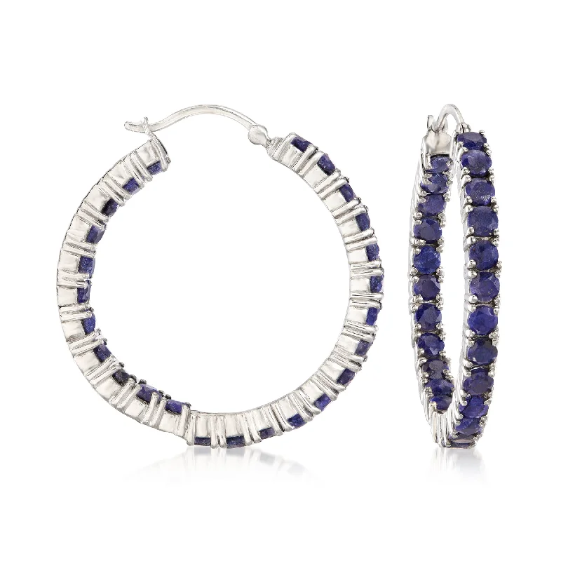 The Ultimate Jewelry Sale – Shop Premium Styles Ross-Simons Sapphire Inside-Outside Hoop Earrings in Sterling Silver The Ultimate Jewelry Sale – Shop Premium Styles Ross-Simons Sapphire Inside-Outside Hoop Earrings in Sterling Silver