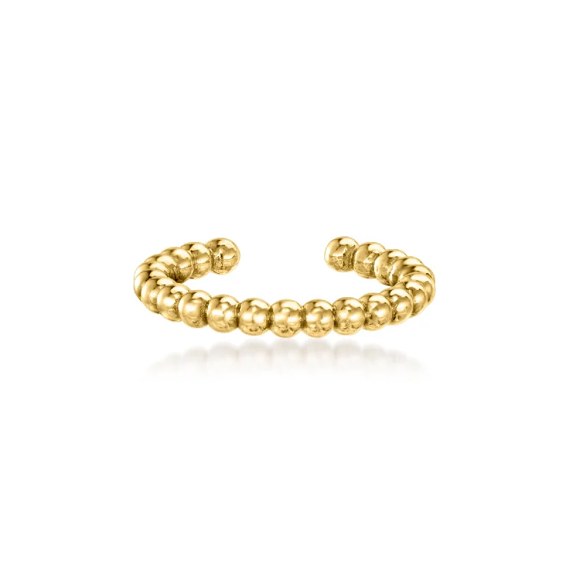 Don't Miss Out On Bestselling Jewelry At Special Prices RS Pure by Ross-Simons 14kt Yellow Gold Beaded Ear Cuff Don't Miss Out On Bestselling Jewelry At Special Prices RS Pure by Ross-Simons 14kt Yellow Gold Beaded Ear Cuff