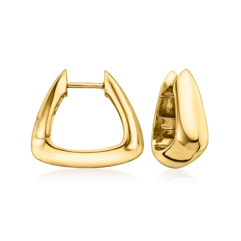 Seasonal Jewelry Sale – Upgrade Your Collection RS Pure by Ross-Simons 18kt Gold Vermeil Triangular Huggie Hoop Earrings Seasonal Jewelry Sale – Upgrade Your Collection RS Pure by Ross-Simons 18kt Gold Vermeil Triangular Huggie Hoop Earrings